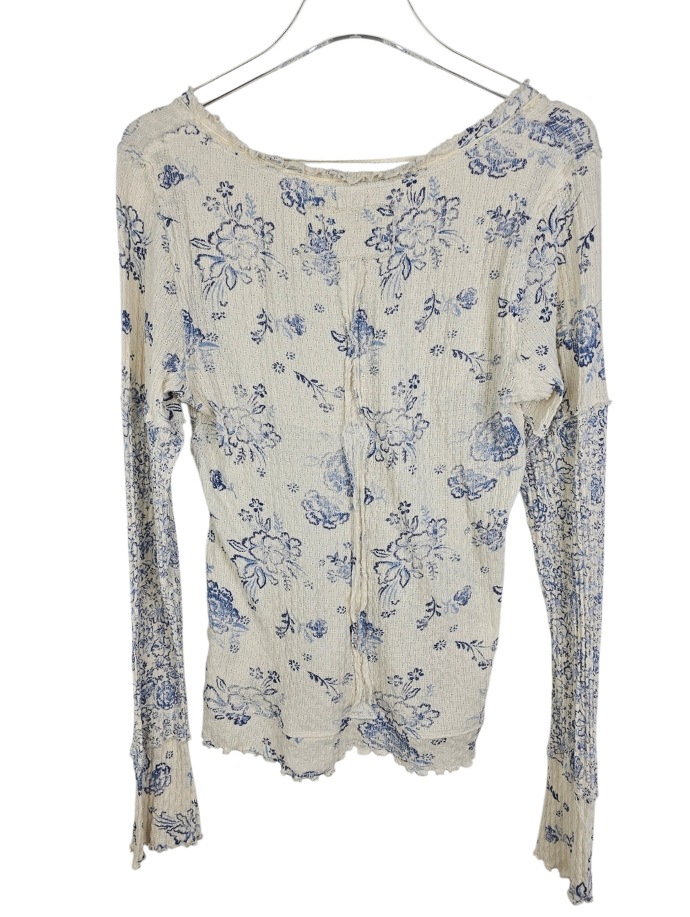 Free People Clover Printed Thermal Top Ivory Combo NWT - Picture 4 of 12
